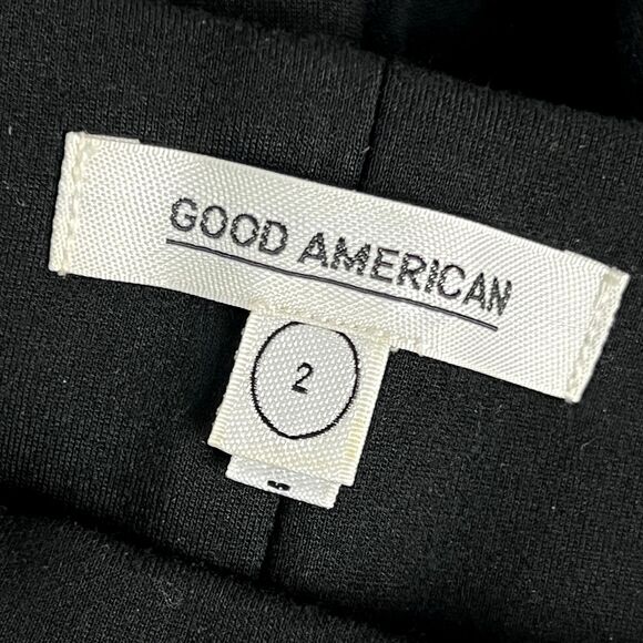 Good American Black Ponte Boss Pants Skinny High Rise Stretch Ankle Zipper Sz 2 - Picture 11 of 14